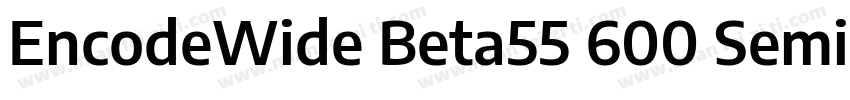 EncodeWide Beta55 600 SemiBold字体转换